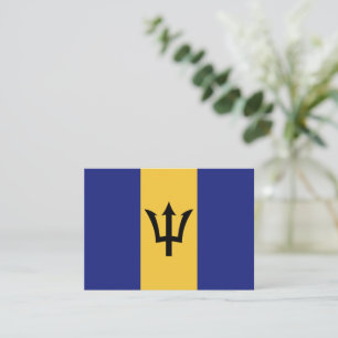 Barbados-Flagge Mitteilungskarte