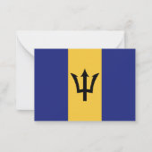 Barbados-Flagge Mitteilungskarte (Vorderseite)