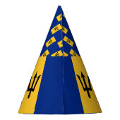 Barbados-Flagge Partyhütchen (Rückseite)