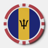 Barbados-Flagge Pokerchips (Vorderseite)