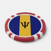 Barbados-Flagge Pokerchips (Einzeln)