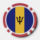 Barbados-Flagge Pokerchips (Rückseite)