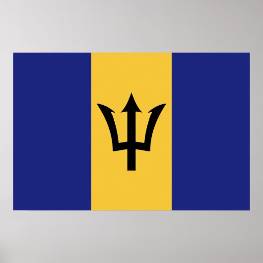 Barbados-Flagge Poster (Vorne)