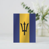 Barbados-Flagge Postkarte (Stehend Vorderseite)