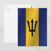Barbados-Flagge Postkarte (Vorne/Hinten)