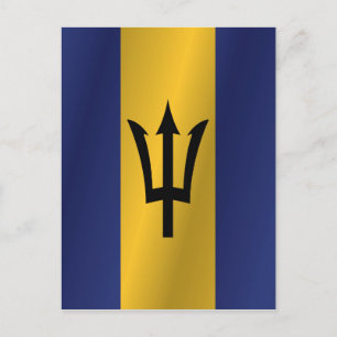 Barbados-Flagge Postkarte