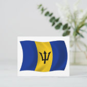 Barbados-Flagge Postkarte (Stehend Vorderseite)