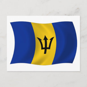 Barbados-Flagge Postkarte