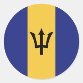Barbados-Flagge Runder Aufkleber (Vorderseite)