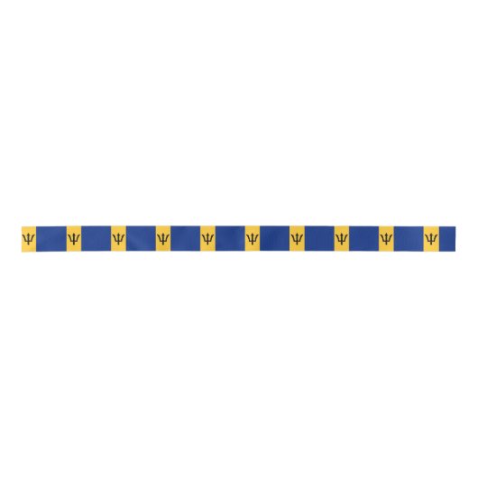 Barbados-Flagge Satinband (Vorderseite)