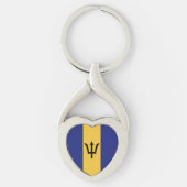 Barbados-Flagge Schlüsselanhänger (Vorderseite)