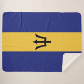 Barbados-Flagge Sherpadecke (Vorderseite (Horizontal))