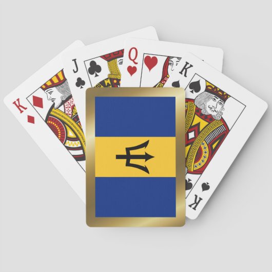 Barbados-Flagge Spielkarten (Rückseite)