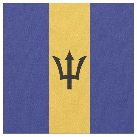 Barbados-Flagge Stoff (Nahaufnahme)