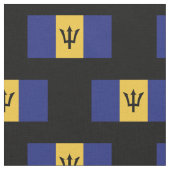 Barbados-Flagge Stoff (Nahaufnahme)