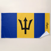 Barbados-Flagge Strandtuch (Vorderseite)