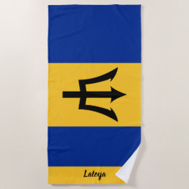 Barbados-Flagge Strandtuch