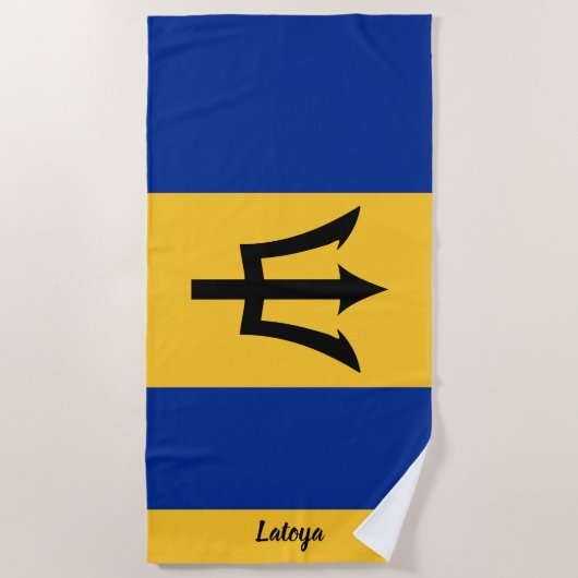 Barbados-Flagge Strandtuch (Vorderseite)