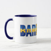 Barbados-Flagge Text | Karibischer Stolz Design Tasse (Links)