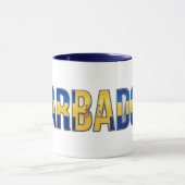 Barbados-Flagge Text | Karibischer Stolz Design Tasse (Zentrum)