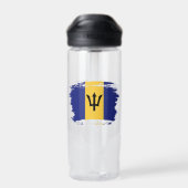Barbados-Flagge Trinkflasche (Rückseite)