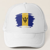 Barbados-Flagge Truckerkappe (Vorderseite)