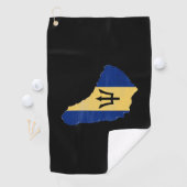 Barbados-Flagge und Karte Golfhandtuch (Insitu)