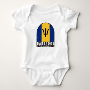 Barbados-Flaggen-Emblem abgenutzt Vintage Baby Strampler