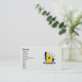 Barbados-Flaggen-Karte 2,0 Visitenkarte (Stehend Vorderseite)