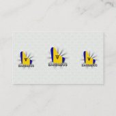 Barbados-Flaggen-Karte 2,0 Visitenkarte (Rückseite)