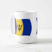 Barbados-Flaggen-Tasse Kaffeetasse (Vorderseite Links)