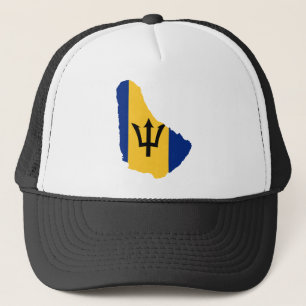 Barbados-Flaggenkarte BB Truckerkappe