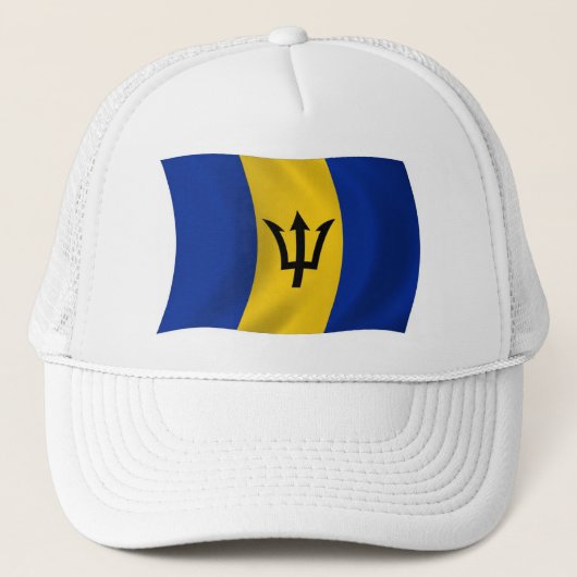 Barbados-Flaggenmütze Truckerkappe (Vorderseite)