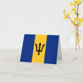 Barbados-Flaggennotecard Karte (Gelbe Blume)