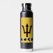 Barbados Flaggenwasserflasche Trinkflasche (Links)