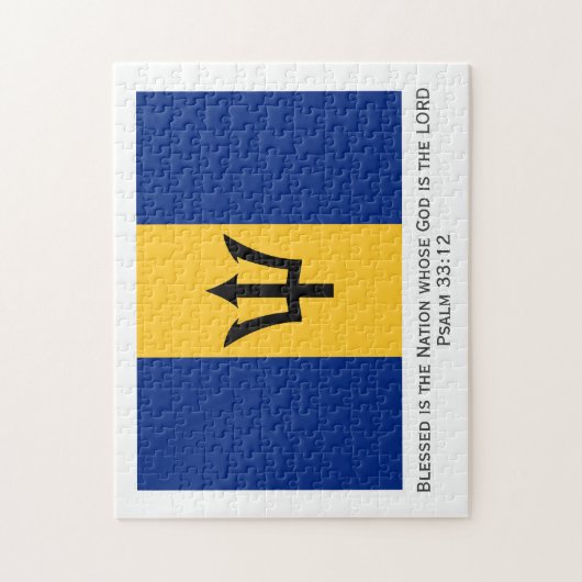 BARBADOS | Gesegnete Nation | BARBADIAN FLAG Puzzle (Vertikal)