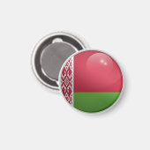 Barbados Glossy Circle Flag Magnet (Vorderseite/Rückseite)