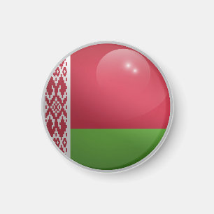 Barbados Glossy Circle Flag Magnet