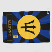 Barbados Golf & Premium Barbados Flag / Patriots Golfhandtuch (Horizontal)