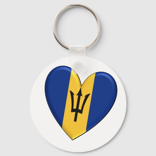 Barbados Herart Flag Schlüsselanhänger (Vorderseite)