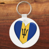 Barbados Herart Flag Schlüsselanhänger (Vorderseite)