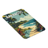 Barbados Illustration Travel Art Vintag Magnet (Rechte Seite)