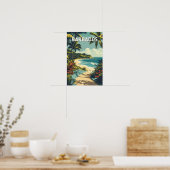Barbados Illustration Travel Art Vintag Poster (Küche)