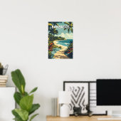 Barbados Illustration Travel Art Vintag Poster (Heimbüro)