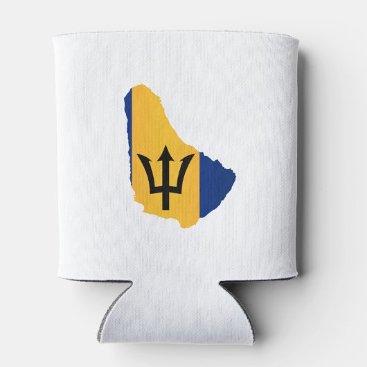 Barbados-Inseln in Silhouette mit Fahne Dosenkühler (Rückseite)