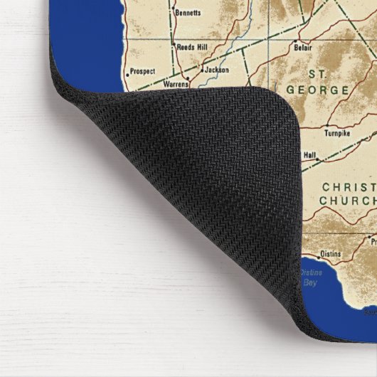 Barbados-Karte Mousepad (Ecke)