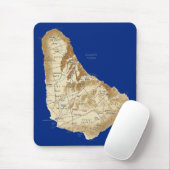 Barbados-Karte Mousepad (Mit Mouse)