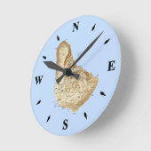 Barbados Kartenuhr Runde Wanduhr (Winkel)