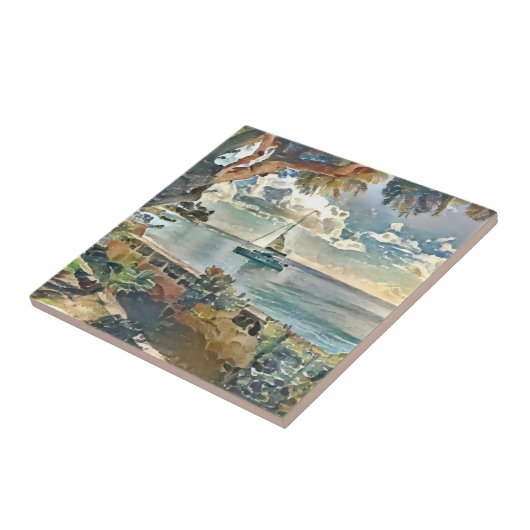 Barbados Keramik Fliese (Seite)