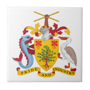Barbados Landeswappen Symbol Emblem Flagge Fliese